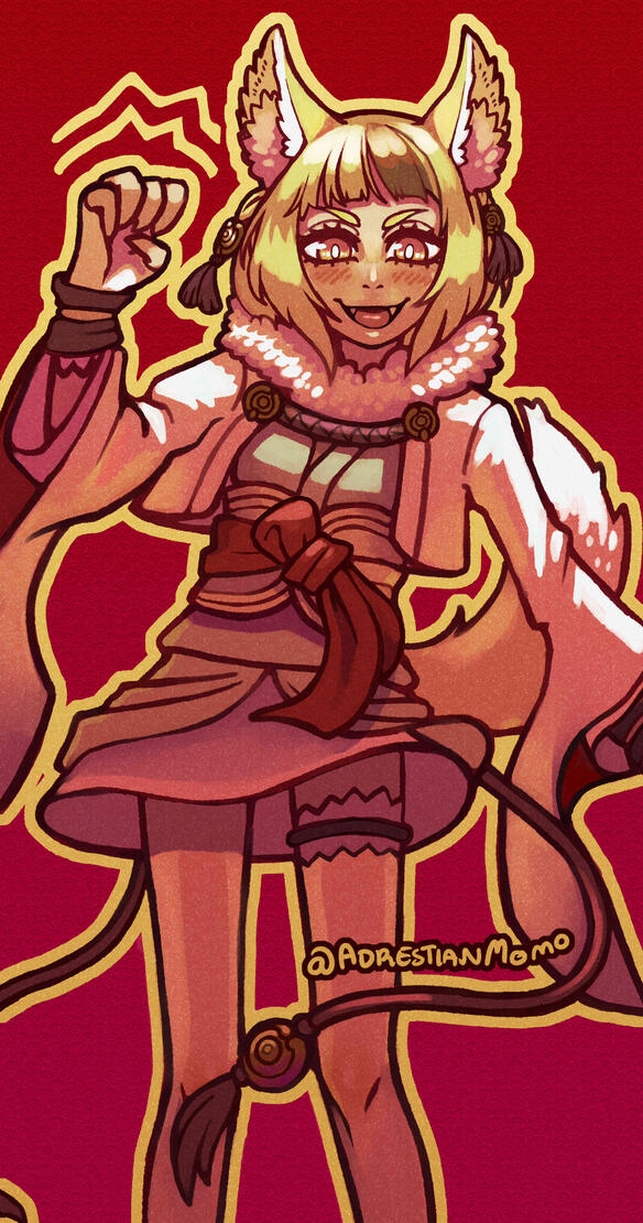 Fire Emblem - Ninetails Selkie - Full Body